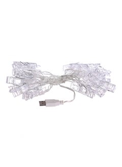 Generic 20 LED Fairy String Photo Peg Clip Lights Multicolour 12 x 12 x 8centimeter  - Image 1