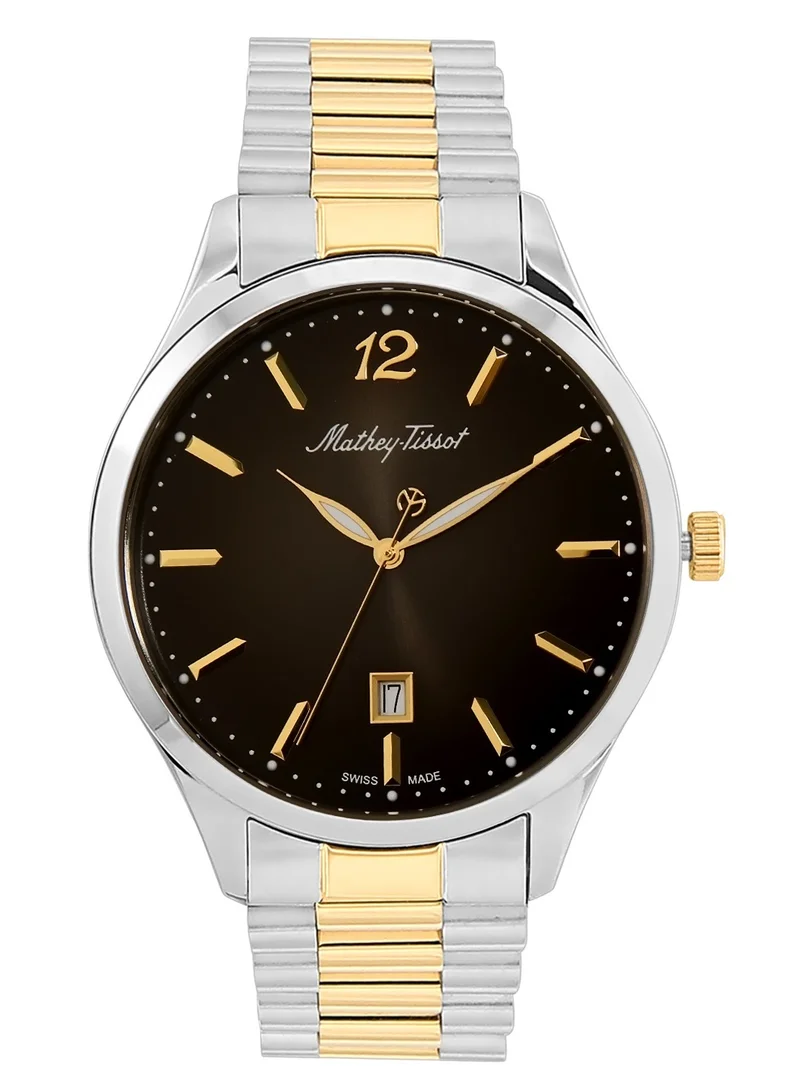 Mathey-Tissot Urban Quartz Black Dial Two-tone Men's Watch H411MBN