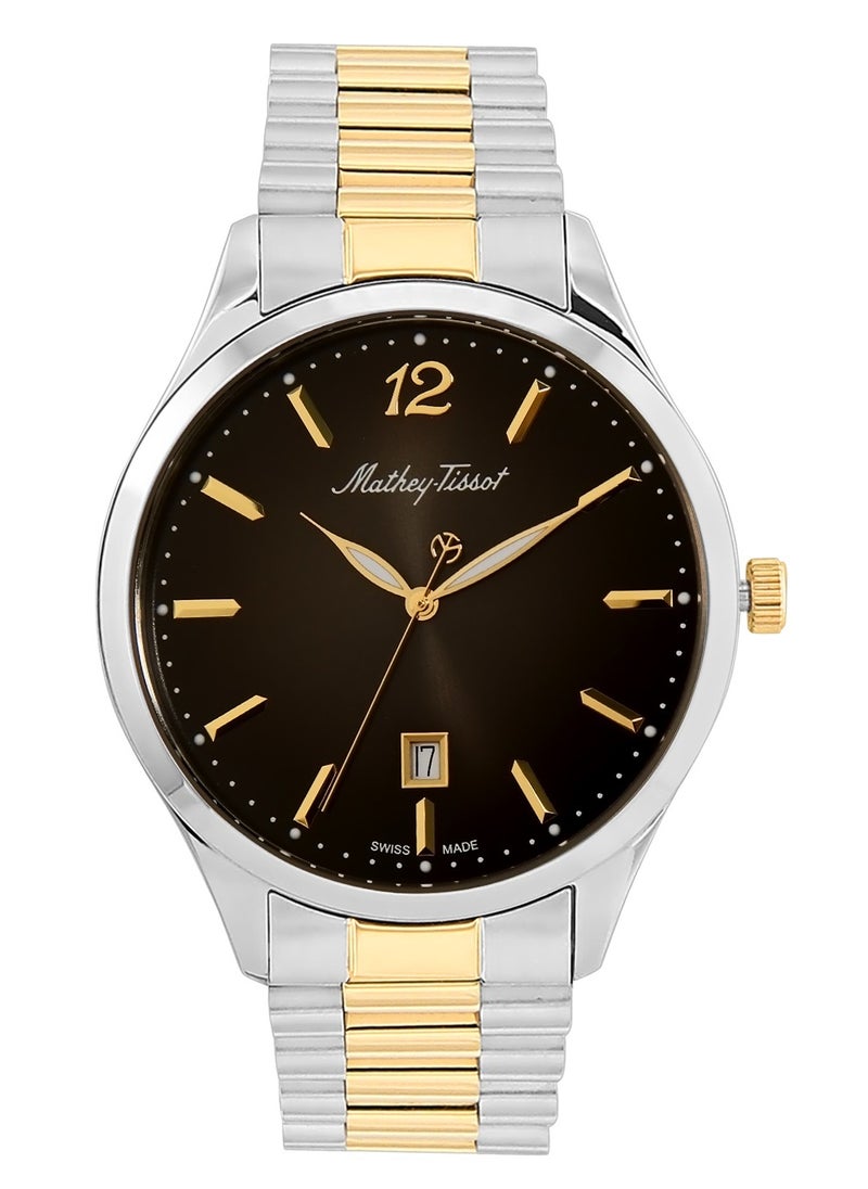 Mathey-Tissot Urban Quartz Black Dial Two-tone Men's Watch H411MBN  - Image 1