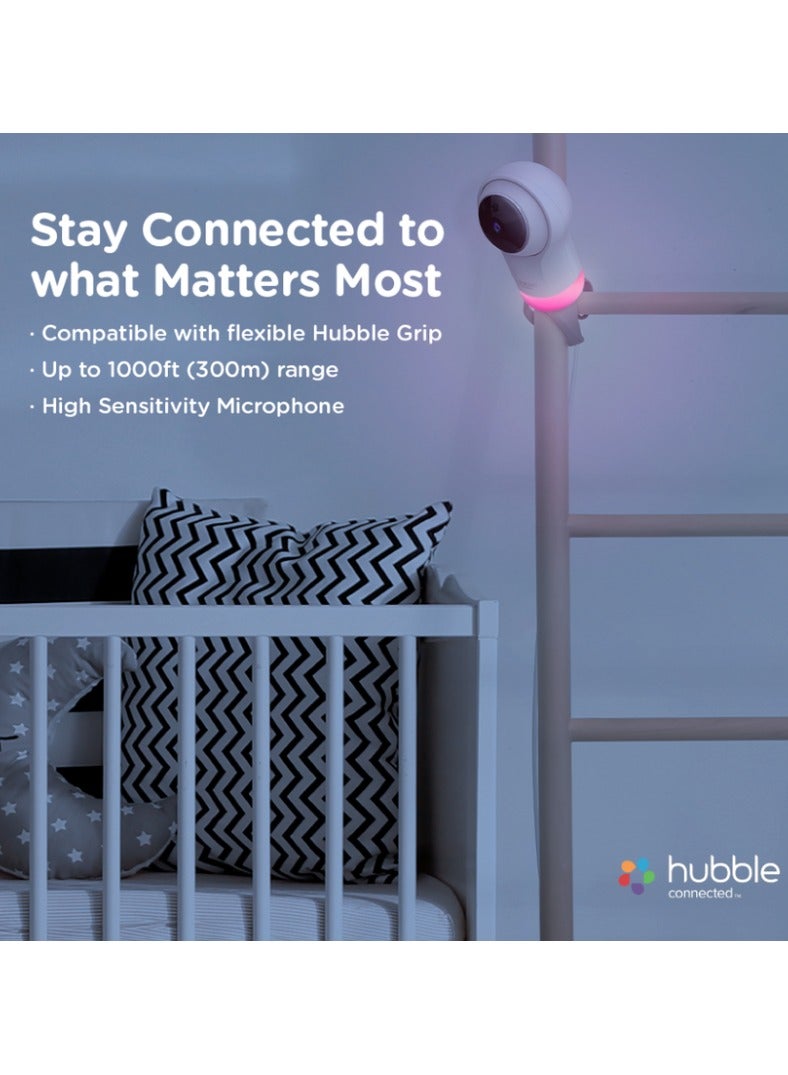 Hubble Connected Nursery Pal Glow – Smart Wi-Fi Baby Monitor with HD Camera, 5" Parent Unit, Two-Way Talk, Night Light, Sleep Trainer & Temperature Monitoring - Image 3