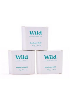 Wild - Natural Refillable Deodorant - Fresh Cotton & Sea Salt Refill Trio Pack - Vegan & Eco-Friendly - Aluminum Free - Long Lasting Protection - 100% Natural Ingredients - 3 Pack of 1.41oz Refills - pzsku/Z6BDC9BA1EA8D9849AB57Z/45/_/1736426554/ff28c6c2-aea4-4e43-b4b3-fcec9b4a97c8