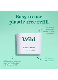 Wild - Natural Refillable Deodorant - Fresh Cotton & Sea Salt Refill Trio Pack - Vegan & Eco-Friendly - Aluminum Free - Long Lasting Protection - 100% Natural Ingredients - 3 Pack of 1.41oz Refills - pzsku/Z6BDC9BA1EA8D9849AB57Z/45/_/1736426567/7a76ccd4-3470-4c1c-9ab0-4a9a1d5b7162