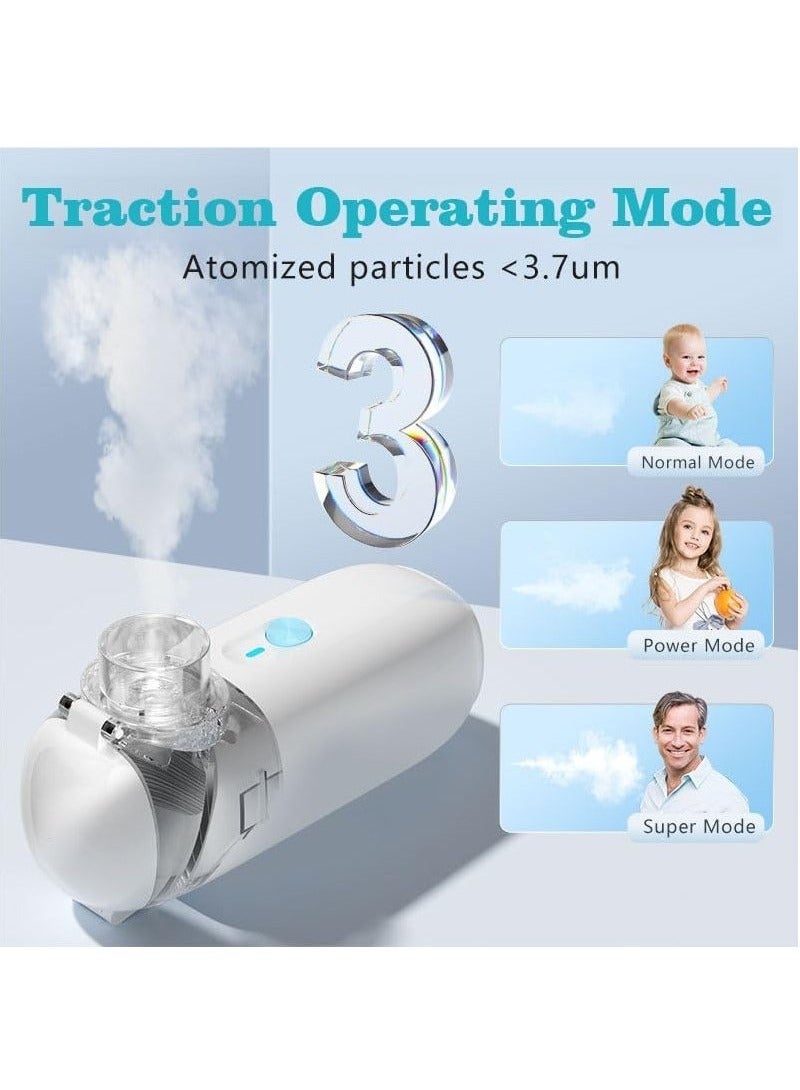 Loquat Ultrasonic Mesh Nebulizer for children Men Women Mini Handheld Portable Steam Humidifier for home and travel White - Image 4