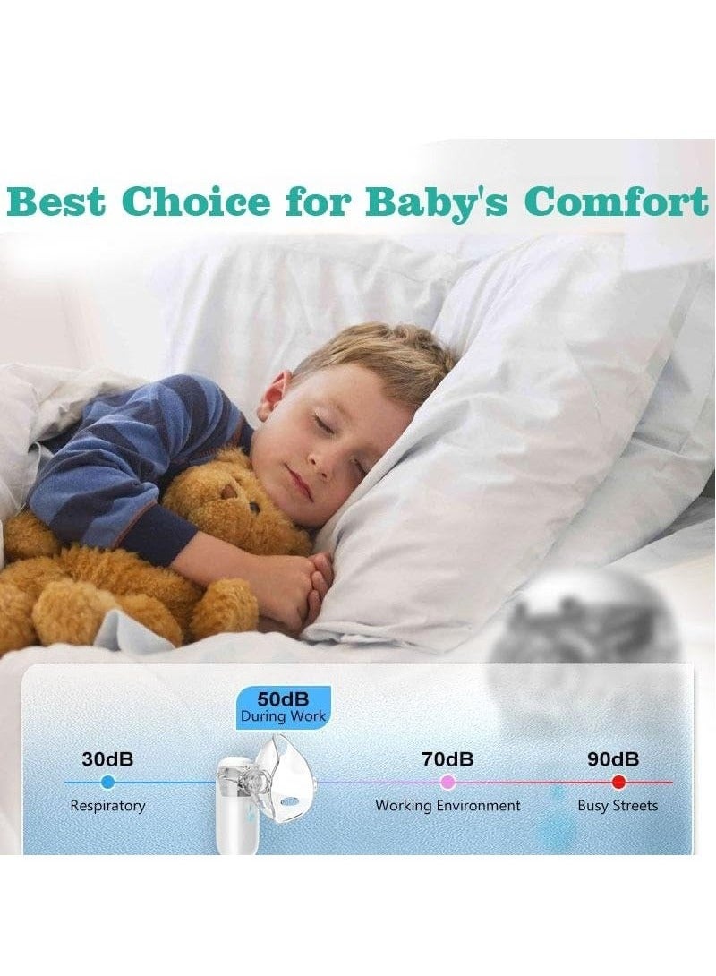 Loquat Ultrasonic Mesh Nebulizer for children Men Women Mini Handheld Portable Steam Humidifier for home and travel White - Image 5