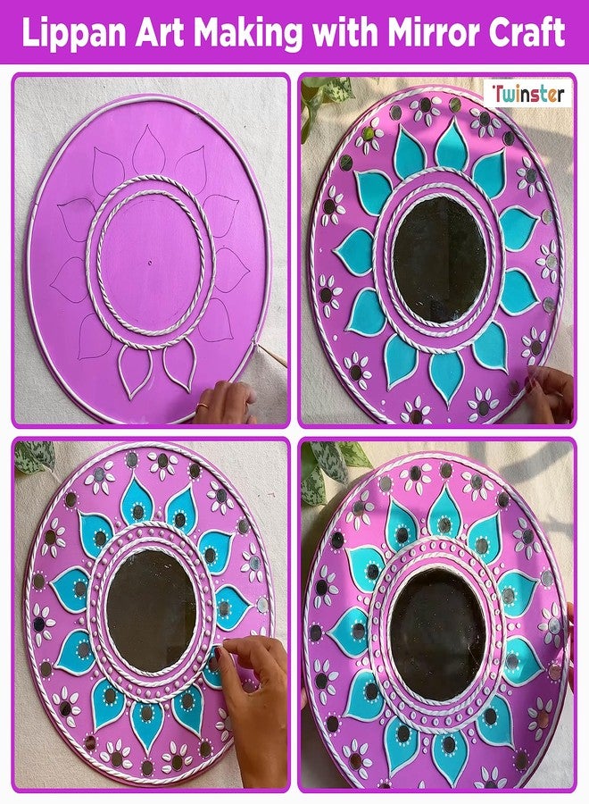 Twinster Mirrors for Craft Work (10 Different Shapes, 1800 Total Pieces) Lippan Art Craft Materials Kit Decorative Mirrors DIY Best Kit? - Image 3
