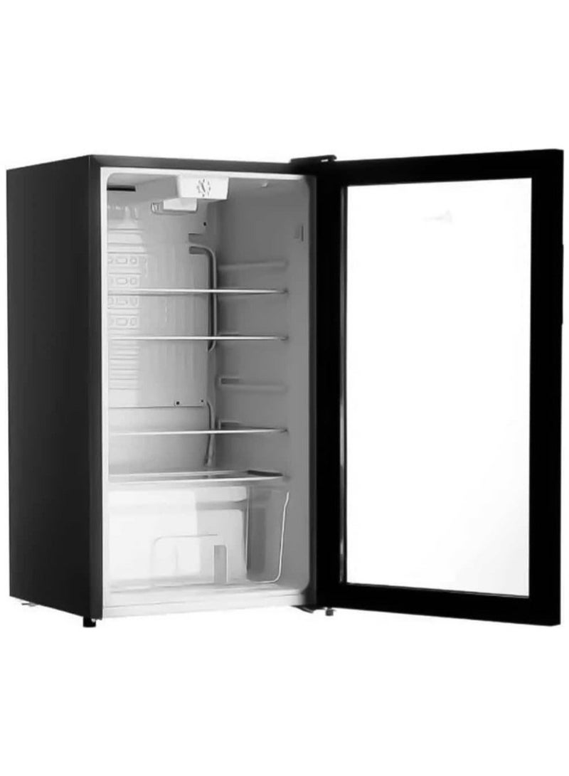 LC Mini Glass Door Refrigerator 120L Transparent Display Cooler for Drinks Juices Fruits and Dairy Adjustable Shelves Low Noise Energy-Efficient Cooling - Image 3