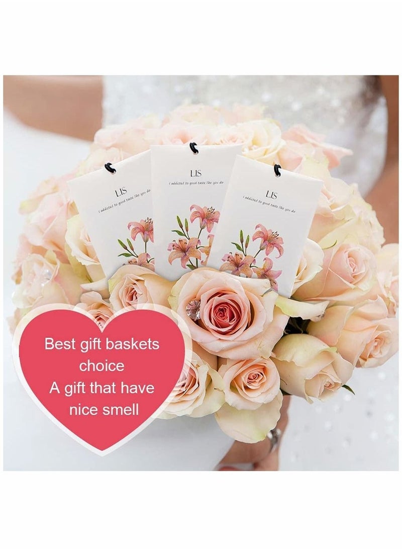 Lily Sachet 1Box 12Pcs Lily Dried Flower Bag Scent Sachet Drawer Freshener Lily Closet Air Freshener Scented Drawer Deodorizer Freshener for Drawers Closet Home Car Fragrance Product - Image 5