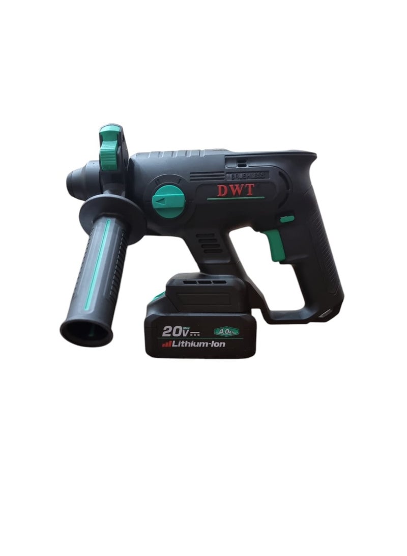 DWT Demolition and drilling hammer without charcoal 2 batteries 20 volt 4 ampere - Image 3
