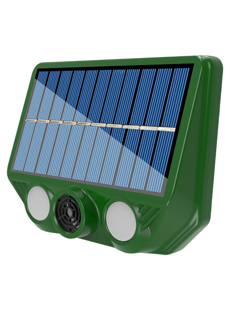 Generic Ultrasonic Cat Dog Repellent, IP65 Waterproof Solar Powered Animal Deterrent, Solar And USB Charging Smart Sensing LED Flashing Pest Control For Garden Yard, (1pc, Green)  - Image 1