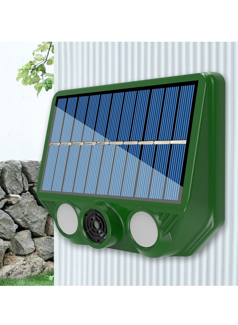 Generic Ultrasonic Cat Dog Repellent, IP65 Waterproof Solar Powered Animal Deterrent, Solar And USB Charging Smart Sensing LED Flashing Pest Control For Garden Yard, (1pc, Green)  - Image 5