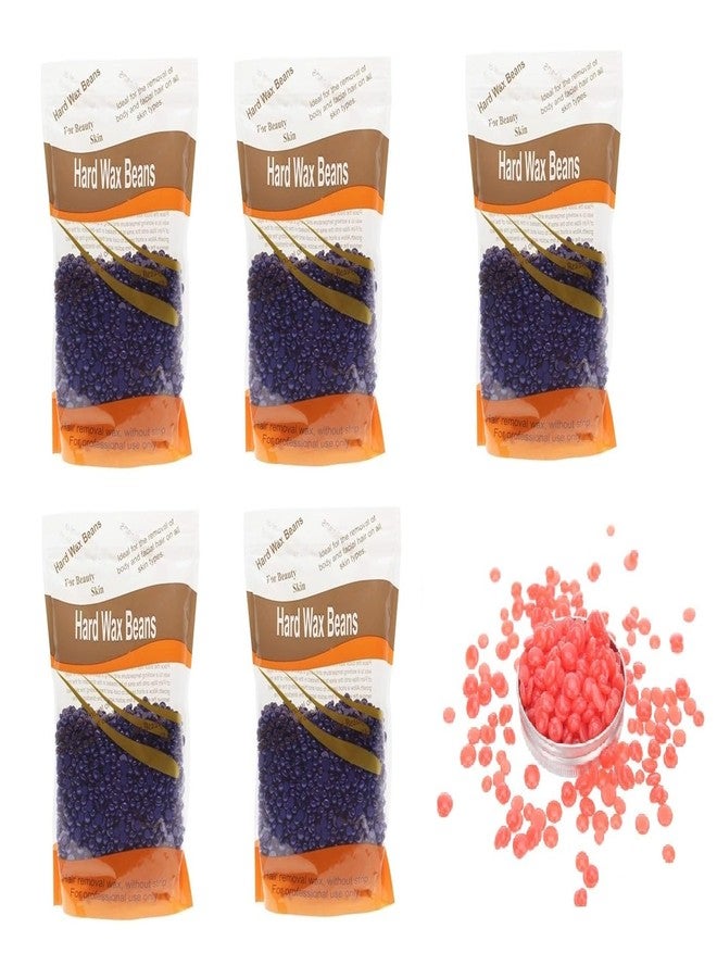 ROODILES Hard Beans Wax For Full Body Easy Hair Removal | Brazilian Hard Waxing Beans | Facial, Eyebrows, Underarms, Bikini Areas, Back and Chest, Legs Hair Removal Wax (100 Grams, Pack of 5) - Image 1