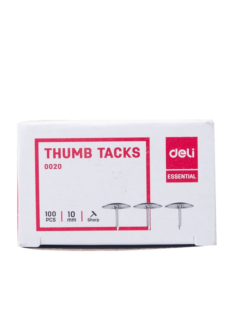 Deli 5-Pack Thumb Tack Set Silver - Image 2