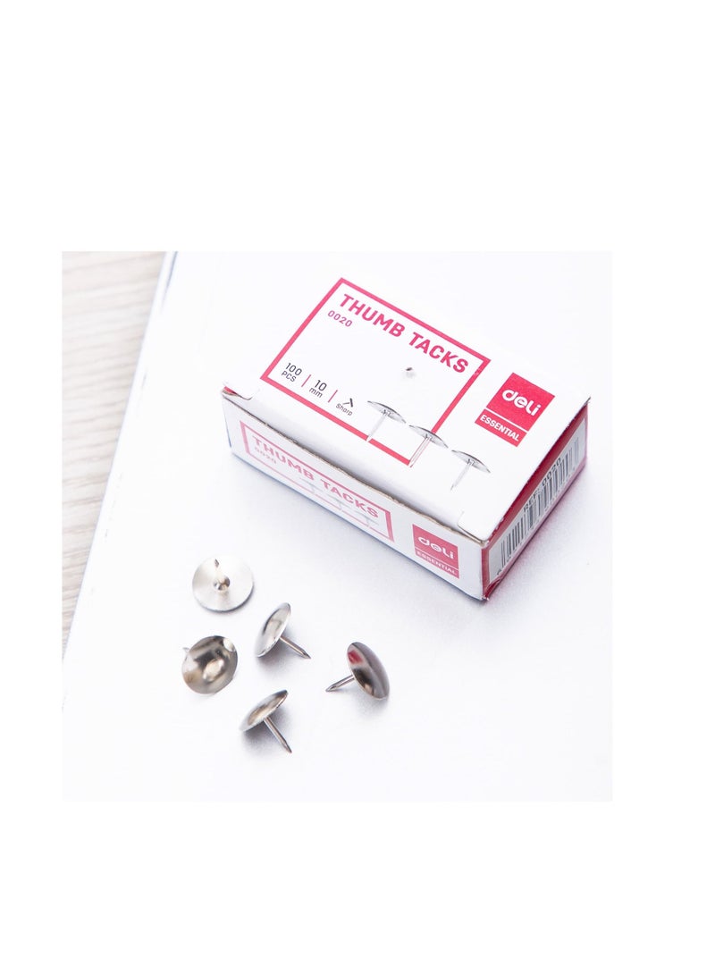 Deli 5-Pack Thumb Tack Set Silver - Image 4