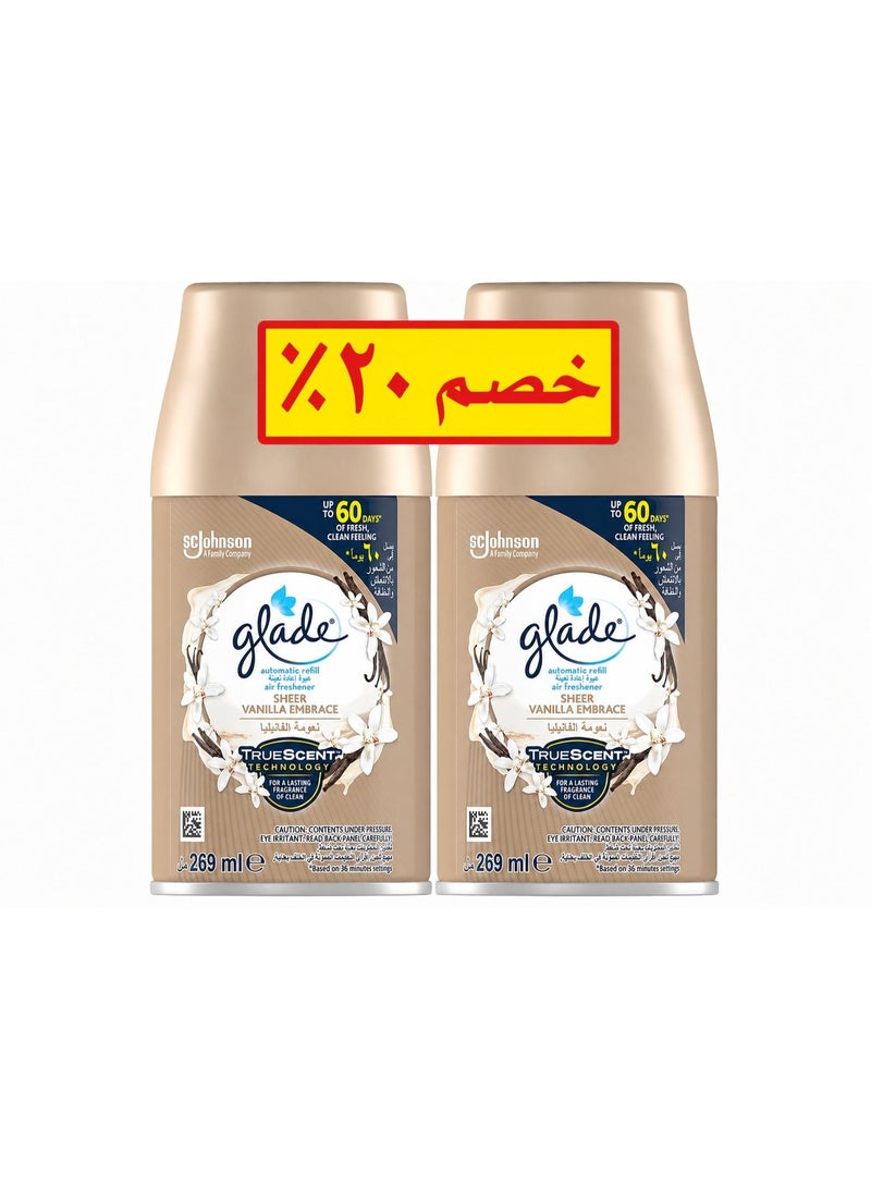 Glade Auto Refill Twin Pack Vanilla 269ml - Image 1