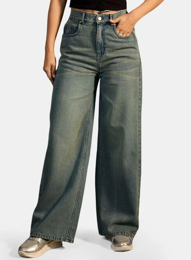 Take Two Take Two Mid Rise Wide Leg Jeans