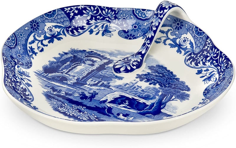 سبود Spode Blue Italian معالجة طبق التقديم | تقدم صينية للأطباق الجانبية السلطات والمعكرونة | الخزف | يقيس 8 بوصات | غسالة الصحون آمنة (أزرق/أبيض) - Image 2