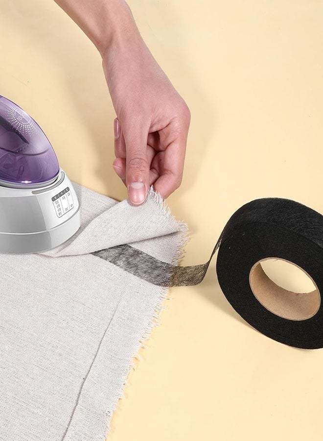 Hemming Tape, 2 Rolls Iron on Hemming Tap, No Sewing Hemming Tape, Adhesive Fabric Fusing Tape for Pants Clothes Dresses Curtains Fabric Crafting Projects, 0.6 INCH x 70 Yards  - Image 4