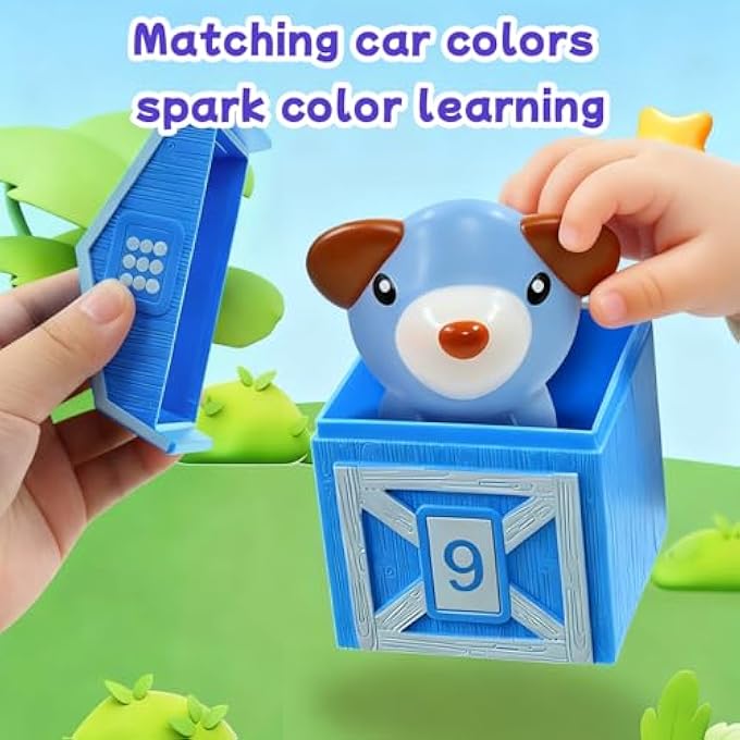 LEARNING TOY FOR TODDLERS COUNTING, MATCHING & SORTING MONTESSORI LEARNING FARM TRAIN INCLUDING 10 FARM ANIMALS, EASTER CHRISTMAS BIRTHDAY GIFT FOR BABY BOYS GIRLS - Image 5