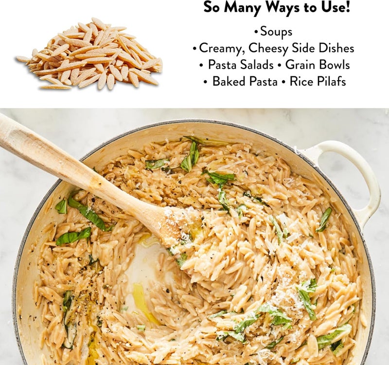 DeLallo Organic Whole Wheat Orzo Pasta - 16 oz (Pack of 2) - Image 4