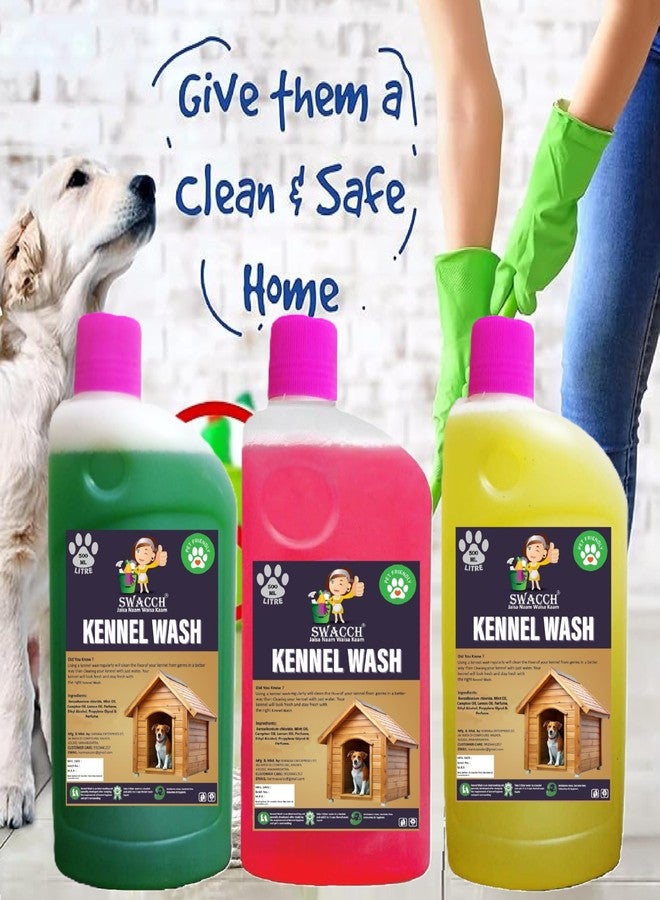 swacch Kennel Wash (500ml) (Combo Pack of 3) Jasmine, Rose & Lemon I Pet Stain & Odour Remover I Pet Floor Cleaner Liquid I Dog and Cat Friendly - Image 3
