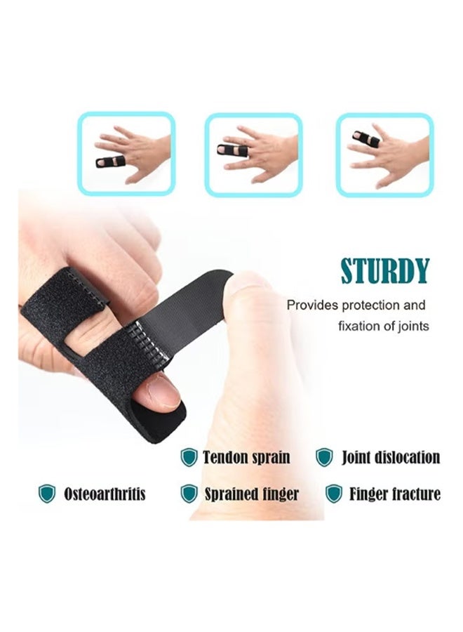 YJ 4 Trigger Finger Splints, Adjustable Trigger Finger Splint Holder, Knuckle Retainer, Protector, Correction, Arthritis Relief, Pain Relief, Black - Image 3