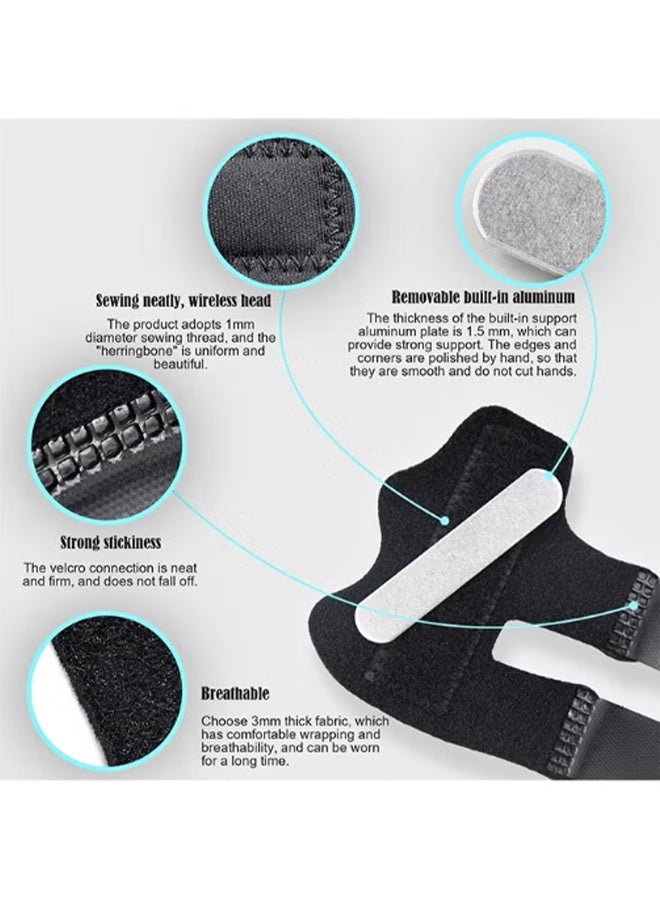 YJ 4 Trigger Finger Splints, Adjustable Trigger Finger Splint Holder, Knuckle Retainer, Protector, Correction, Arthritis Relief, Pain Relief, Black - Image 4