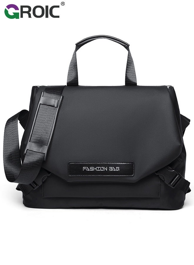 GROIC Large Capacity Shoulder Bag,Leisure Waterproof Polyester Messenger Bag,Crossbody Bag with Adjustable Strap,Satchel Purse with Multi Pocket - Image 1