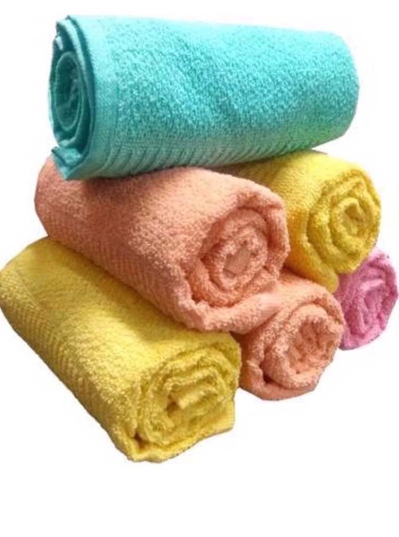 YETLI Pure Cotton Plain Hand Towels Size 14 x 21 inches Pack of 12 Pcs, (MB1522 Multi - Image 1