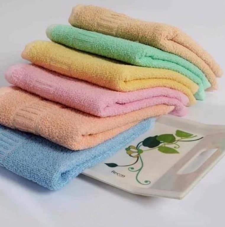 YETLI Pure Cotton Plain Hand Towels Size 14 x 21 inches Pack of 12 Pcs, (MB1522 Multi - Image 3
