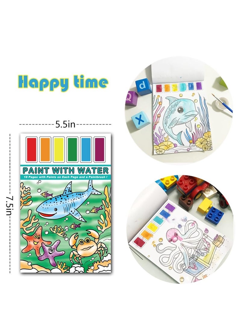 SYOSI 1 Pcs Watercolor Painting Books for Kids Paint with Water Coloring Toddlers Book Travel Pocket Adults Boys Girls Present - Image 4