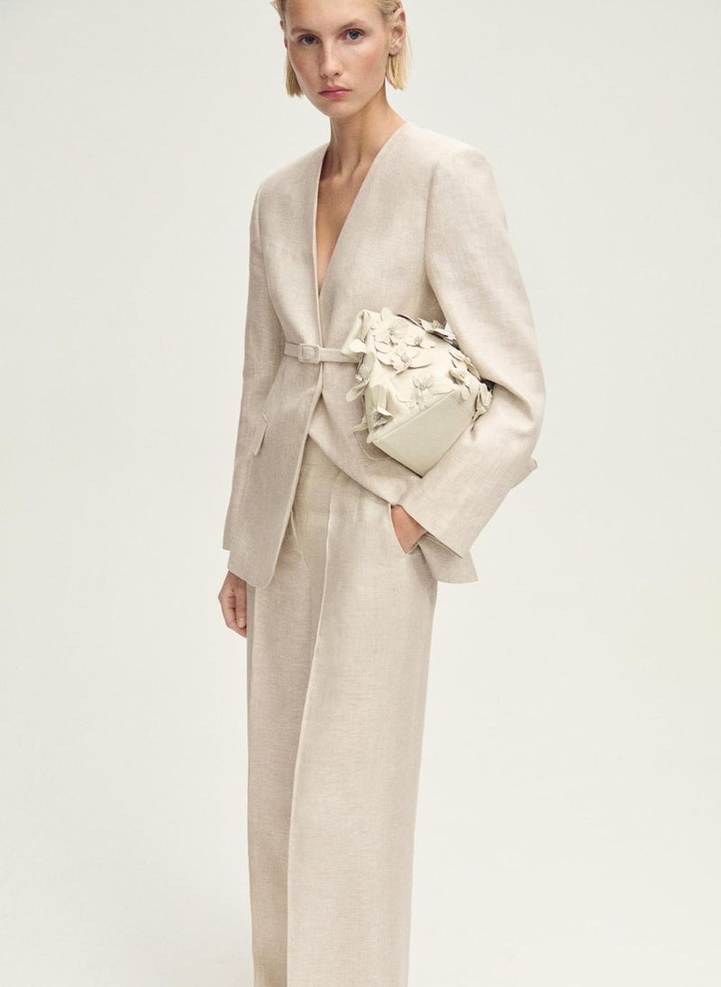 MANGO Linen Suit Trousers  - Image 4