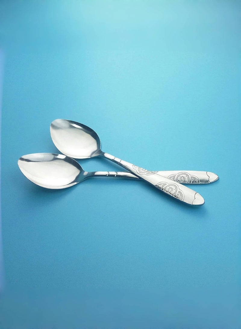 CHU DAI 10-Pack Stainless Steel Spoons - Premium 18/0 Food Grade - Dishwasher Safe - Rustproof Smooth Edge - Heavy Duty for Home/Restaurant - Image 2