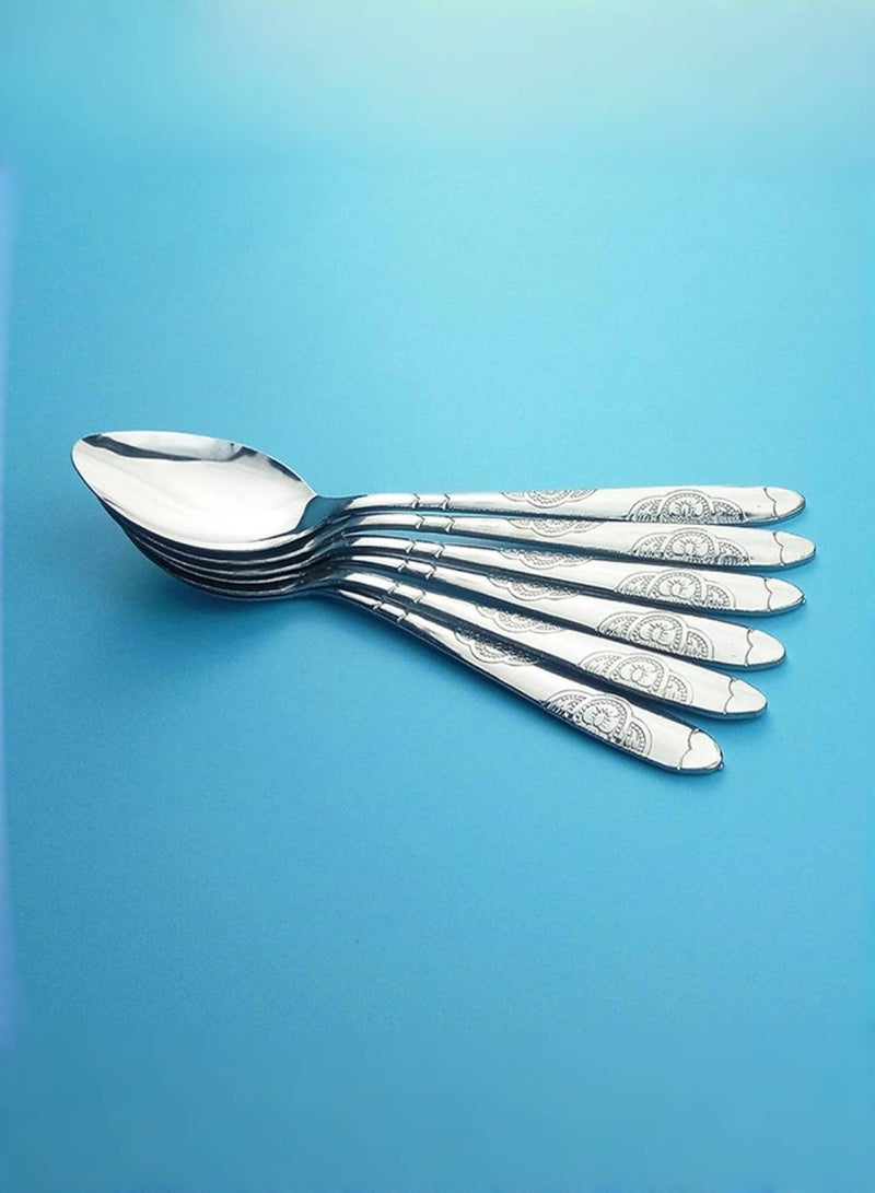 CHU DAI 10-Pack Stainless Steel Spoons - Premium 18/0 Food Grade - Dishwasher Safe - Rustproof Smooth Edge - Heavy Duty for Home/Restaurant - Image 3