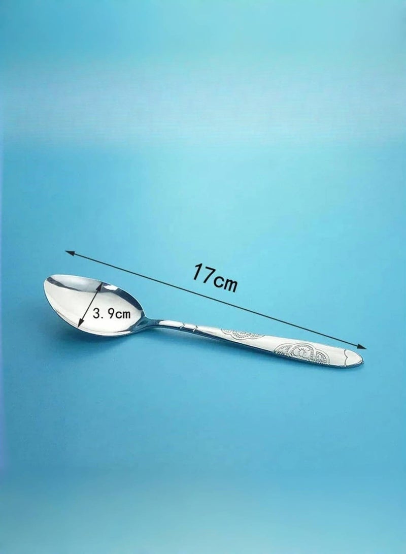 CHU DAI 10-Pack Stainless Steel Spoons - Premium 18/0 Food Grade - Dishwasher Safe - Rustproof Smooth Edge - Heavy Duty for Home/Restaurant - Image 4