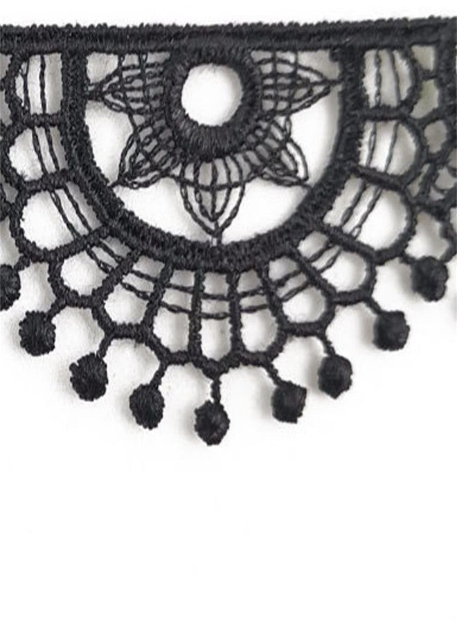 RLHRNDE Steam Punk Lace Necklace for Women Handmade Lolita Victorian Retro Gear Clock Choker Cross Pendant Necklace Halloween Gothic Costume Party (Gear) - Image 4