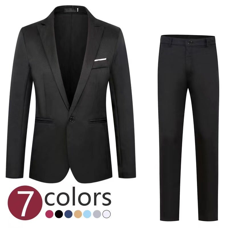 Foreign Trade Suit Suit Men's Two-Piece Professional Formal Groomsmen Clothing Groom Wedding Dress Two-Piece Set for Men - Image 1