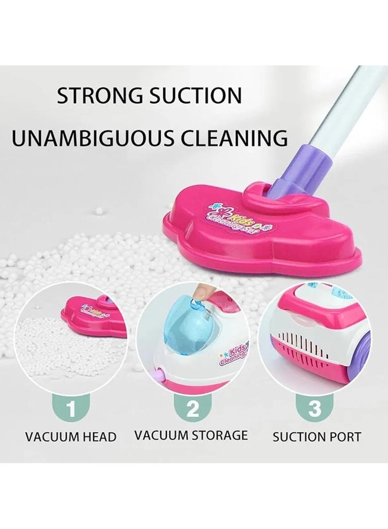 Kids Vacuum Cleaner Toy Set – Pretend Play Cleaning Machine with Light & Sound – Realistic Mini Tool Kit for Boys & Girls (3+ Years) - Image 4