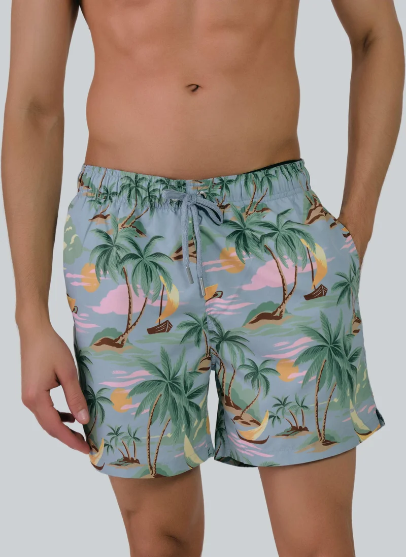 غانت Hawaii Print Swim Shorts