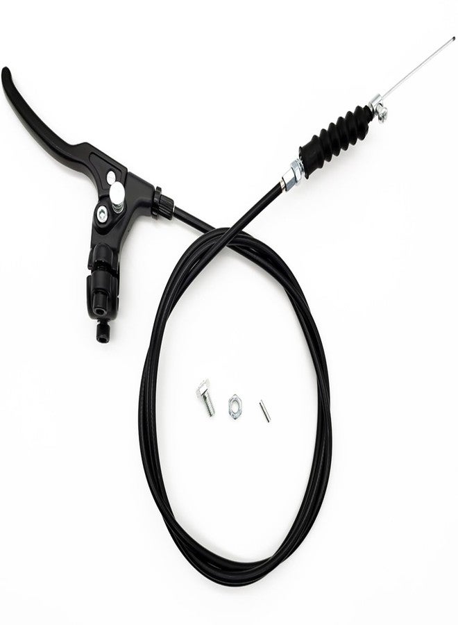 ForconMed Knee Walker Brake cable Lever Assembly,Left Brake Assembly for The Knee Walker Scooter,Universal replacement Parts,Compatible with all brands of Knee Walker Scooter,With cable and hardware (1Ea,Black) - Image 1