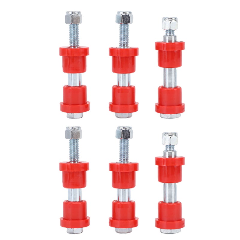 Golf Cart Rear Leaf Spring Polyurethane Bushing and Sleeves 70291G02 Replacement for EZGO TXT Medalist 1994-Up Red - Image 2