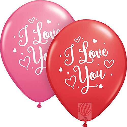HK Balloons 30Pcs Heart Shaped Balloon Birthday, Anniversary, Valentine Balloons for Decoration, (Printed "I Love You" Balloons) - Image 4
