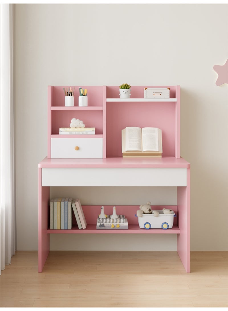  CityRiya-Long مكتب الكمبيوتر ، مكتب المكتب المنزلي ، مكتب الأطفال ، طاولة دراسة للأطفال ، مكتب ألعاب أبيض ، جدول كمبيوتر محمول ، طالب كتابة مكاتب كتابة الطالب ، مكتب نشاط القراءة للأطفال ، مكتب فتيات المكياج ، (وردي) - Image 3