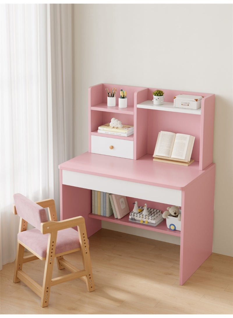  CityRiya-Long مكتب الكمبيوتر ، مكتب المكتب المنزلي ، مكتب الأطفال ، طاولة دراسة للأطفال ، مكتب ألعاب أبيض ، جدول كمبيوتر محمول ، طالب كتابة مكاتب كتابة الطالب ، مكتب نشاط القراءة للأطفال ، مكتب فتيات المكياج ، (وردي) - Image 5