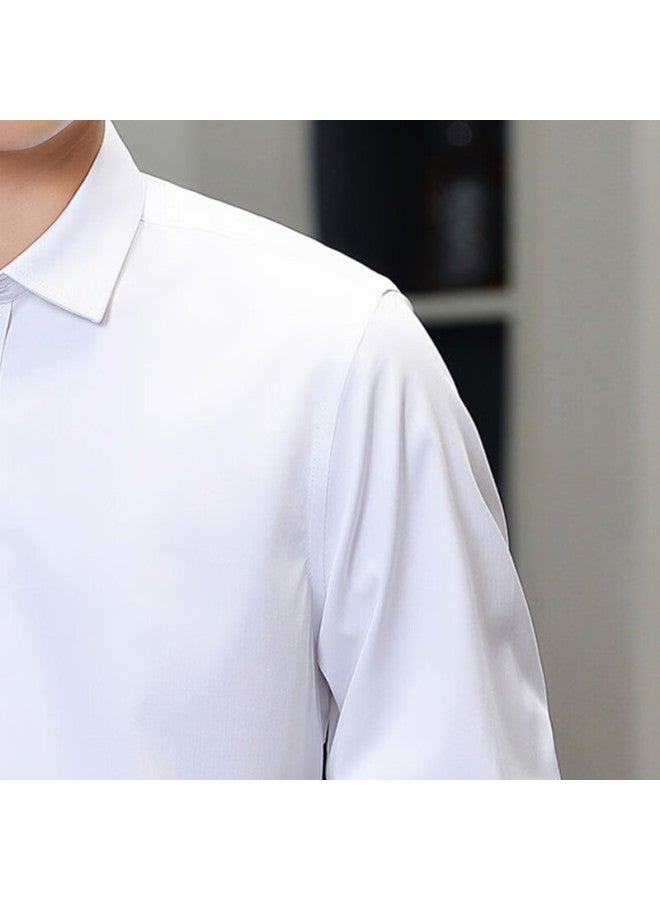 Tucano Tucano Men's Spring And Autumn Long-sleeved Shirt Business Formal Wear Fashion Casual Solid Color All-match Men's Clothing Black Xl - Image 3