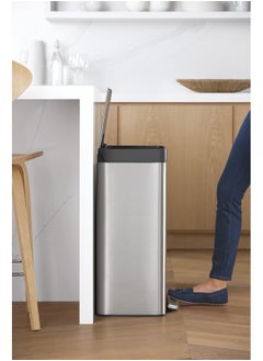 Kohler KOHLER 13 Gallon Hands-Free Kitchen Step Can Trash Can with Foot Pedal Quiet-Close Lid Stainless Steel K-20940-ST  - Image 3