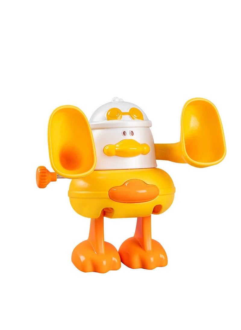 رسم كاريكاتوري لطيف يعمل بالساعة، يمكنه القيام بشقلبات - بطة بيضاء الرأس - Image 3