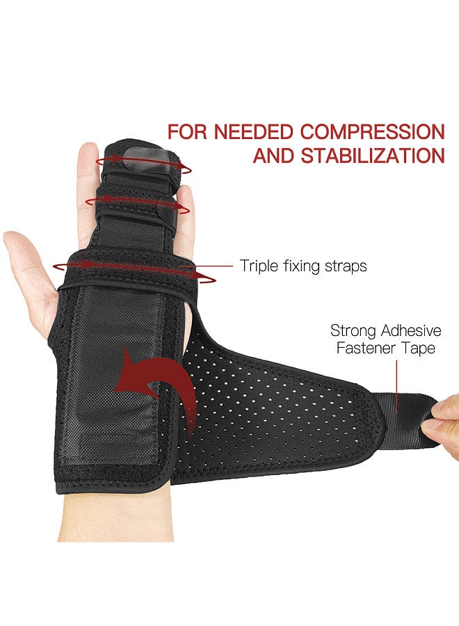Generic Finger Guards with Removable Splint Finger Support Brace Two or Three Fingers Stabilizer Adjustable Full Finger or Hand Brace for Home Work Sleep Pain Relief Left Hand  - Image 2