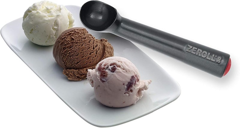 Zeroll 1030-ZT Zerolon Hardcoat Anodized Commercial Ice Cream Scoop with Liquid Filled Handle - 1-Ounce, Black - Image 5