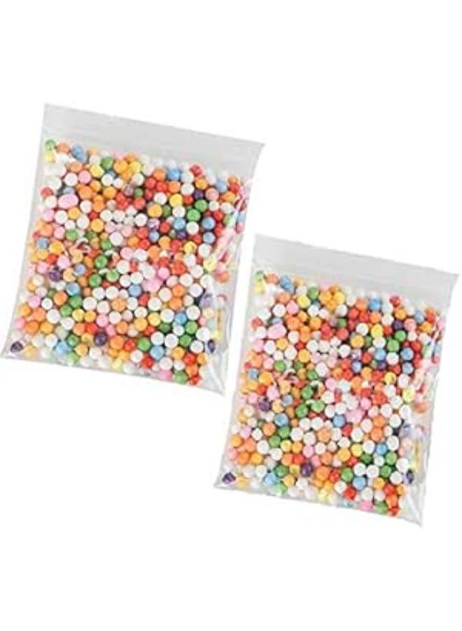 2PC Mini Styrofoam Balls for Slime Tiny Foam Beads for Making Foam School Arts Crafts Supplies - L Mix Color