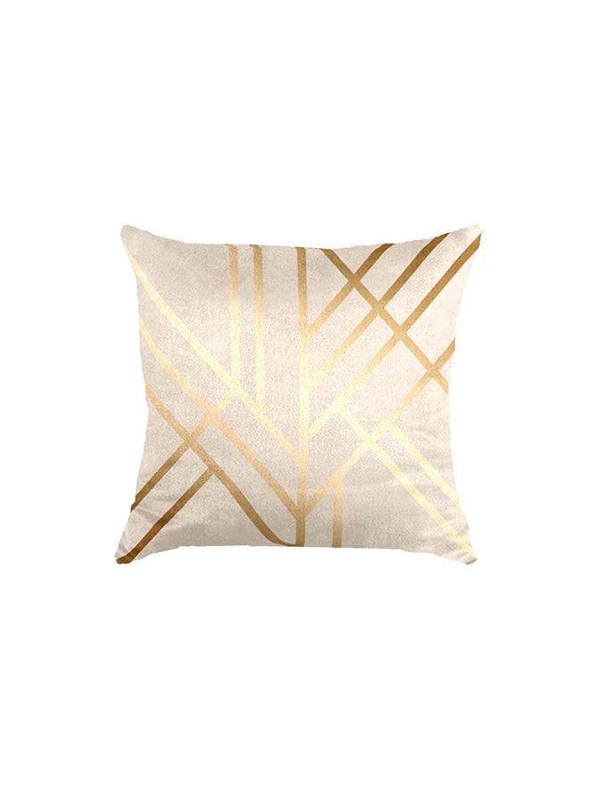 RIZARIES SuperSoft Beige Art Deco Throw Cushion  - Image 2